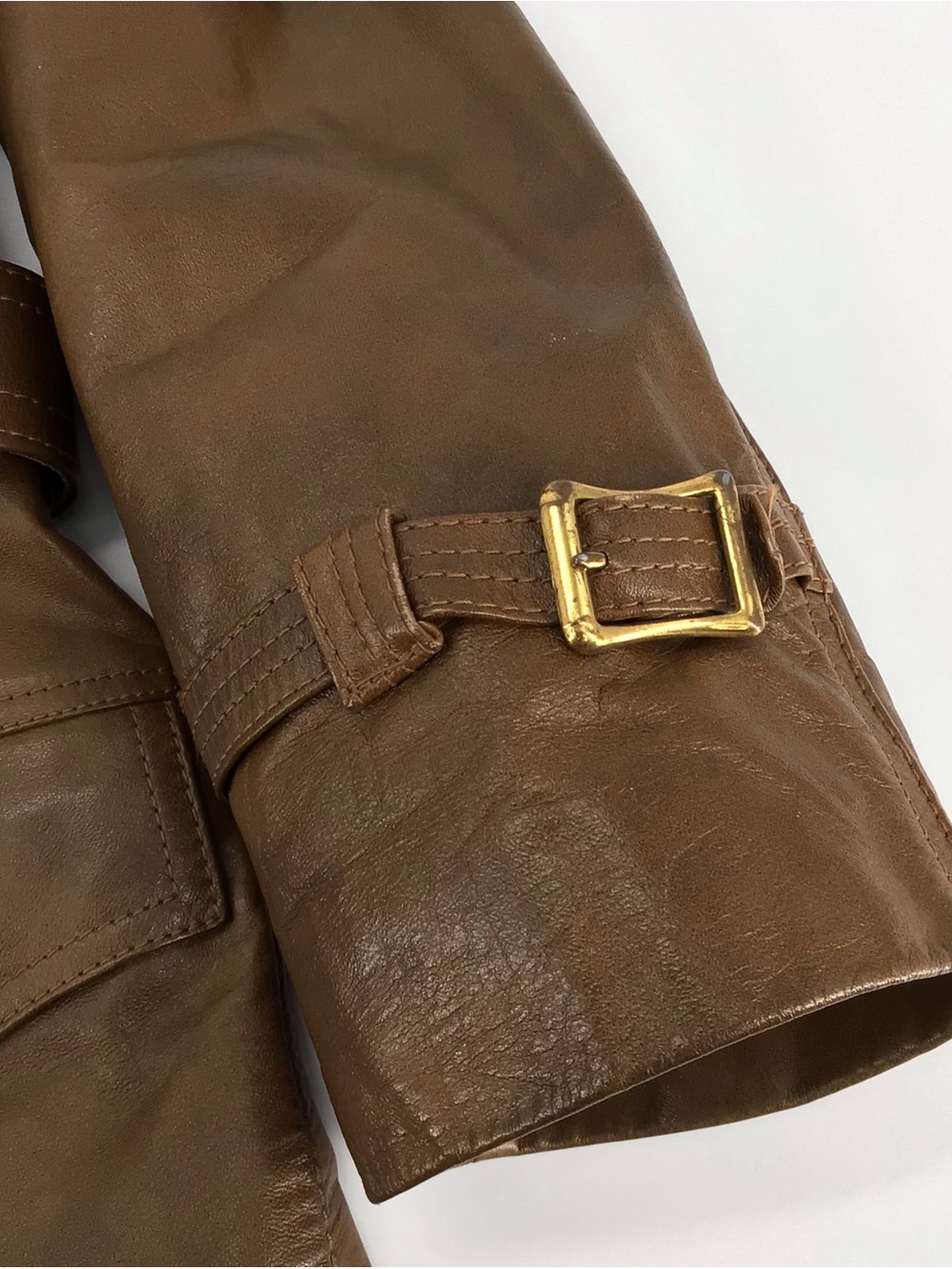 Vintage 70s Kawasaki Dealer Only RARE Genuine Leather Jacket Sz Large Brown Z-1 - Picture 7 of 16